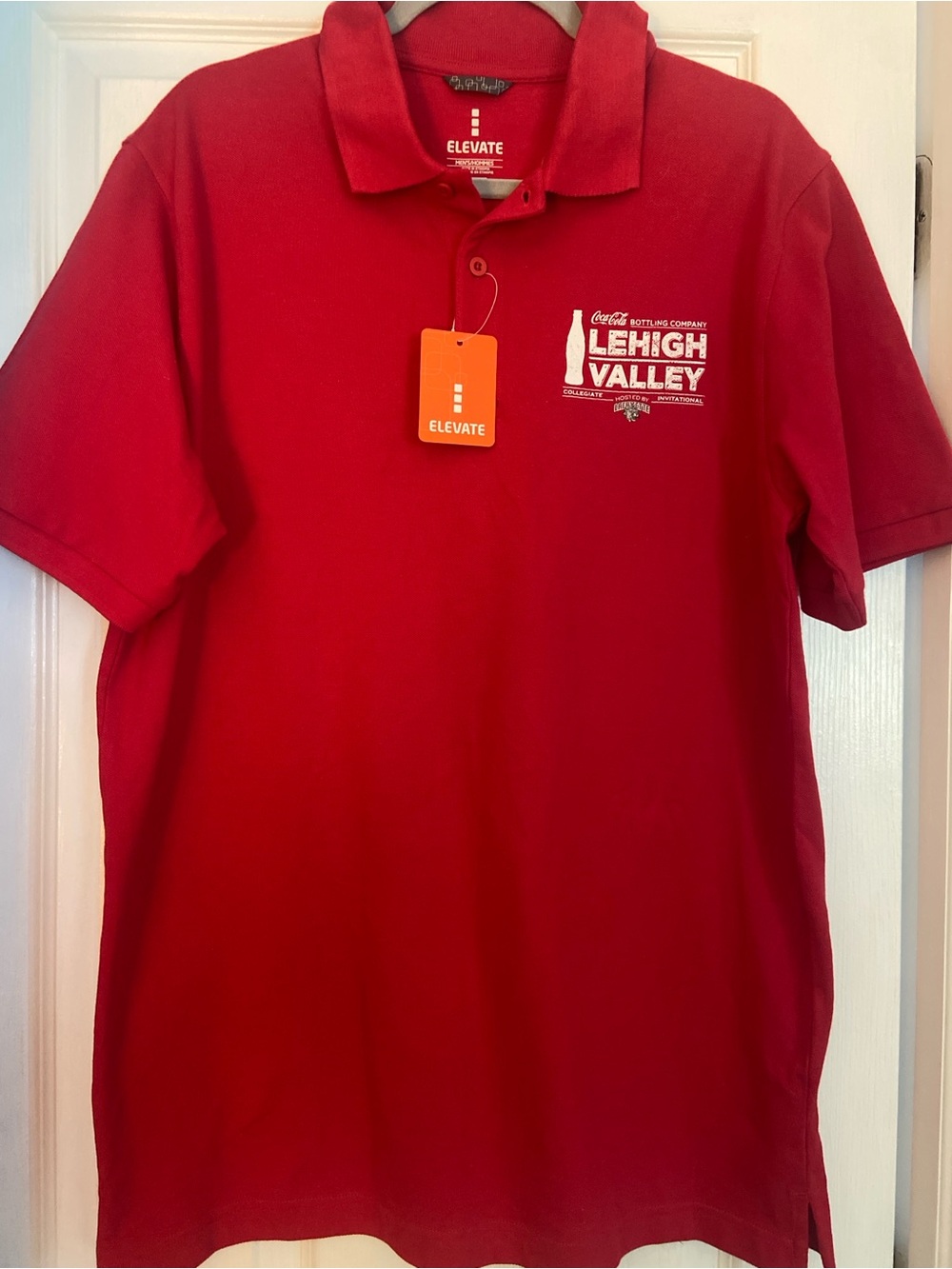 Elevate Red Lehigh Valley Logo Polo Shirt